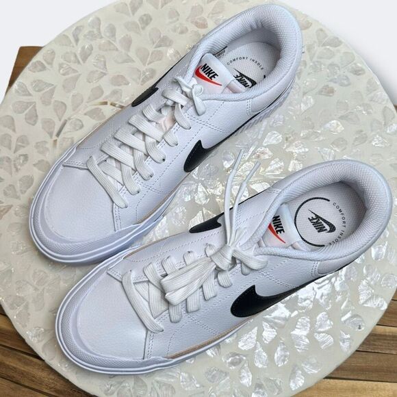 Nike Court Legacy Lift Shoes Platform Sneakers DM7590-100 Women’s Size 8.5 - Picture 2 of 14